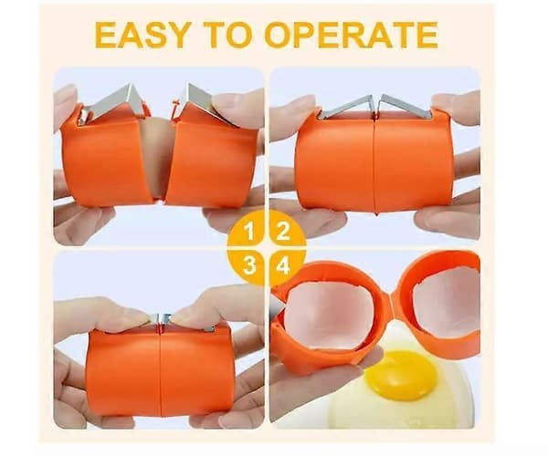 3 stk Egg Cracker Separator Håndholdt Eggåpner Breaker Kjøkken Gadget Verktøy