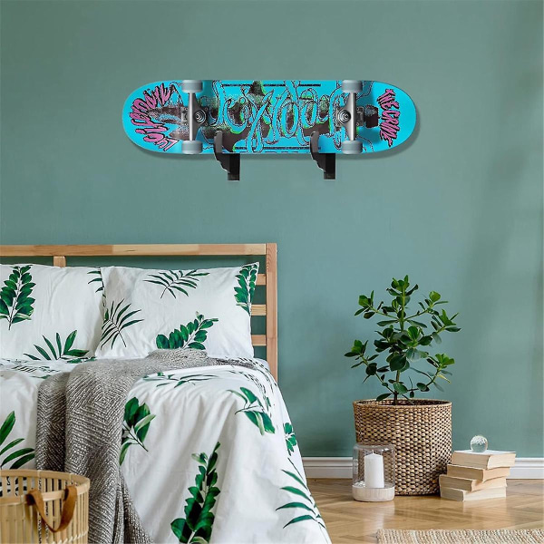 Skateboard Display Rack Holder Snowboard Wall Rack Hanger Skateboard vægbeslag Gennemsigtig