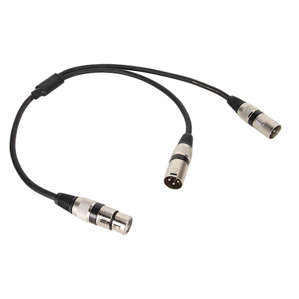 3-polet XLR-splitterkabel - hun til dobbelt han - lavt tab, støjsvag - 1,6ft - ideel til mixer, højttaler