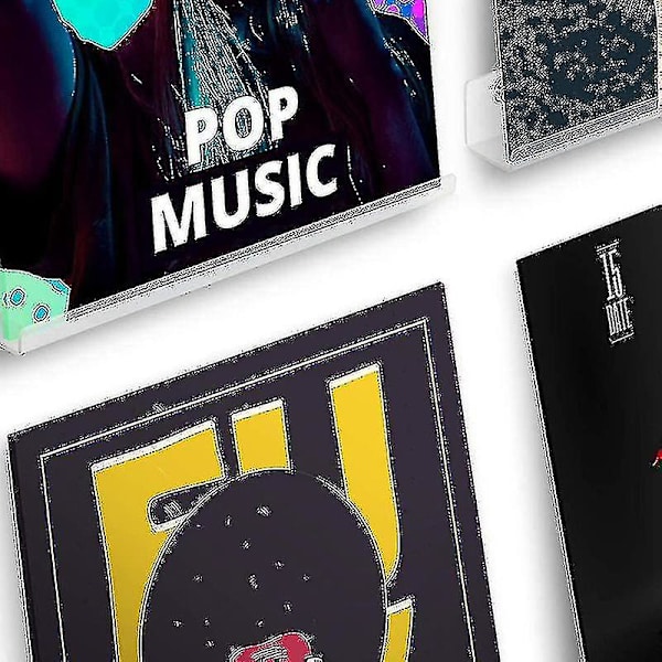 6 stk. Vinylplade Vægmontering Hylde Kompatibel Med Album Eller Børnebøger