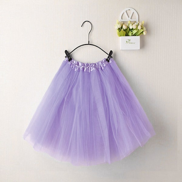 Mardi Gras Kostym Dam Plisead Gasell Balettkjol Vuxen Tulle Kjolar Danskjol purple