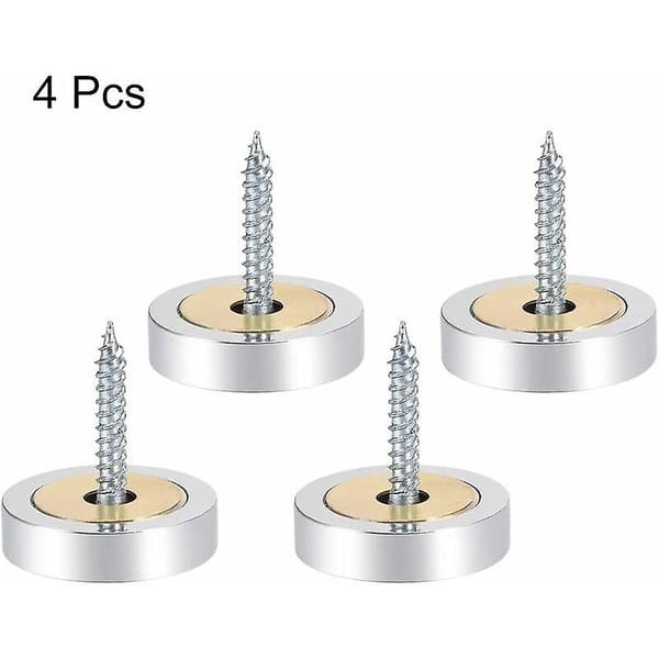 Cache Vis Spejl Dekorative Hætter Dækning Næle Poleret Rustfrit Stål 25mm 4stk