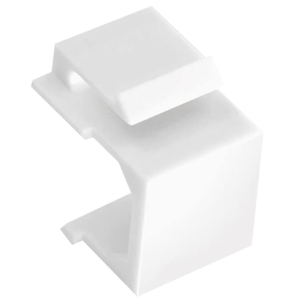 30-pack Blank Jack-innsatser for veggplate og patchpanel - hvit
