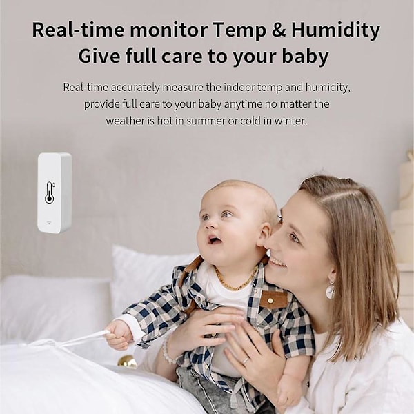 3 stk Tuya Wifi Temperatur- og Luftfugtighedssensor Smart Life Fjernmonitor Smart Home Indendørs Hygrometer