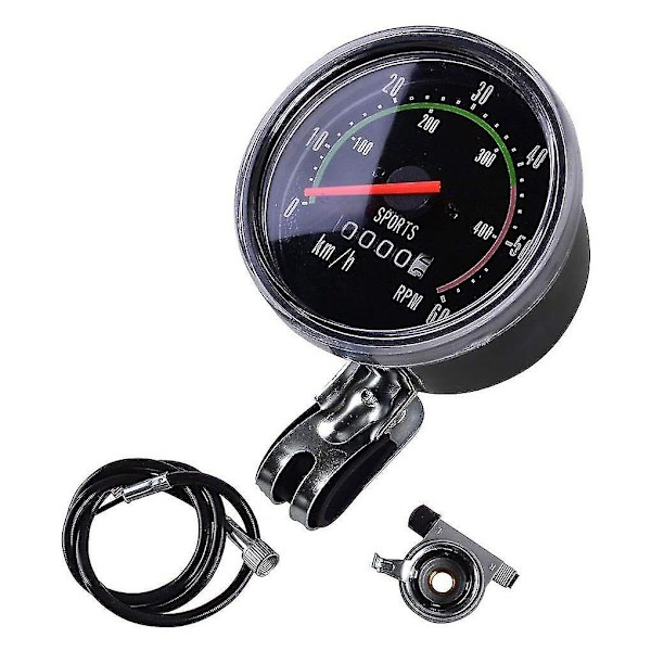 Cykelhastighetsmätare Analog Odometer Universal Cykeldator Mekanisk Cykling Rund Mätare Mätare Stoppur Ridutrustning