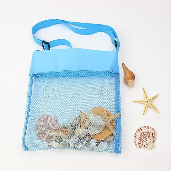 St. Kids Sand Toy Mesh Bag, Seashell Collector Bag, Colorful Mesh Beach Bags, Beach Toy Bag, Förvaring med justerbara remmar - Designad för barn