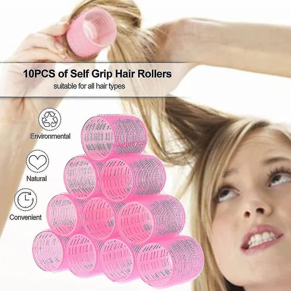 10 stk. Hårruller, Selvgribende Hårruller, Salon Hårstyling Hårruller