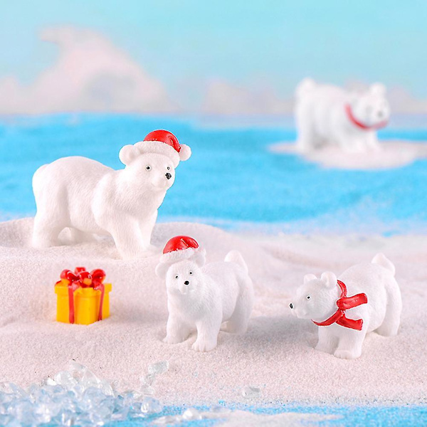 Hartsi Pola-r Karhu Eläinpatsas Diy Miniatyyri Keijupuutarhan Kasvikoriste - 3 Osan Sarja