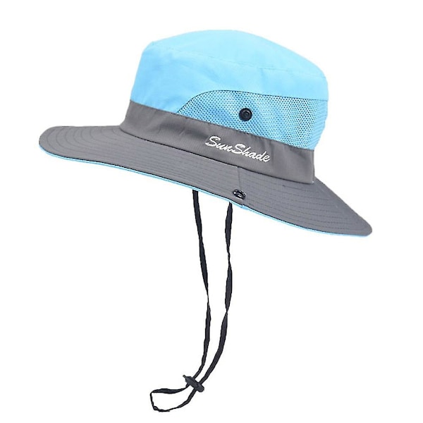 Vandringshatt Hästhuvud Fiskarhatt Stil Andningsbar Bergsmössa För Föräldrar UV-skydd Sommar Dam Utomhus Solskärm yellow 56-58cm