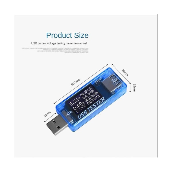 Usb-tester DC-strømmåler 4v-30v Digital Voltmeter Volt Meter Power Bank Wattmeter Tester Doctor De