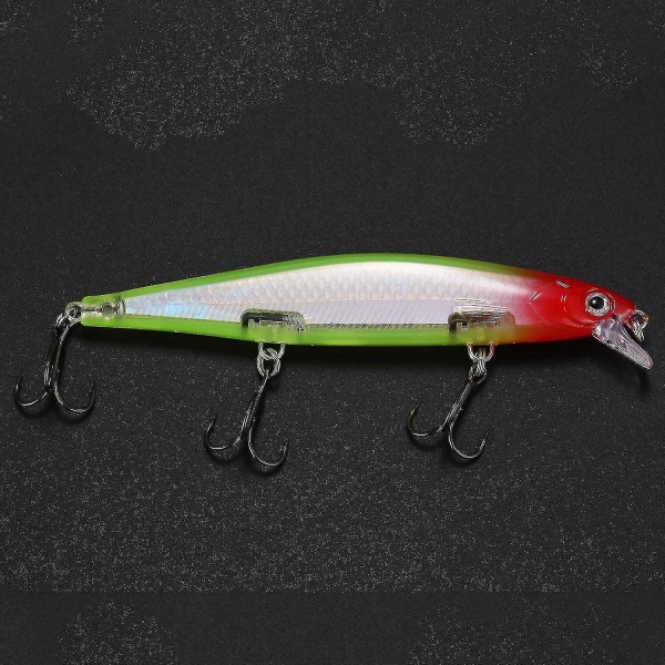 1 stk Minnow fiske lokke 11cm Pesca kroker fisk Wobbler Tackle B stil