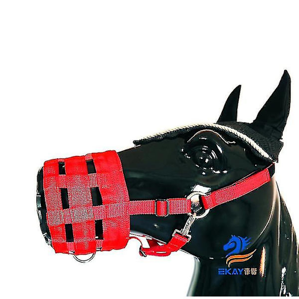 Gratis frakt Easy Breathe Horse Grazing Muzzle, fôringsbrems. Størrelsen er justerbar (te1005)