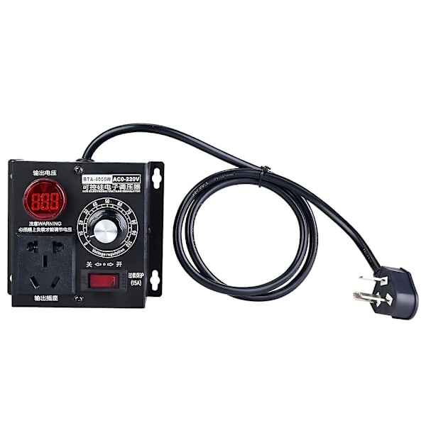 4000W AC 220V Motorhastighedsregulator Dimmer - SCR Spændingsregulator (CN Stik)