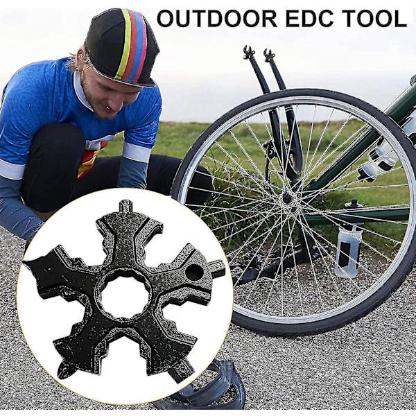 Snowflake Multi Tool - Bærbar, håndholdt kortflaskeåbner nøglering til cykling og cykel