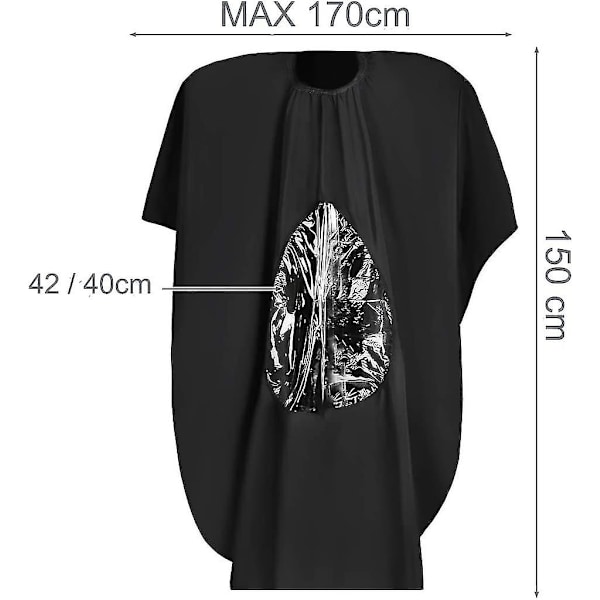 Salon / Frisør Bluse, Voksen Hårklippings Kappe Med Nylon Stof Perfekt Til Klipning