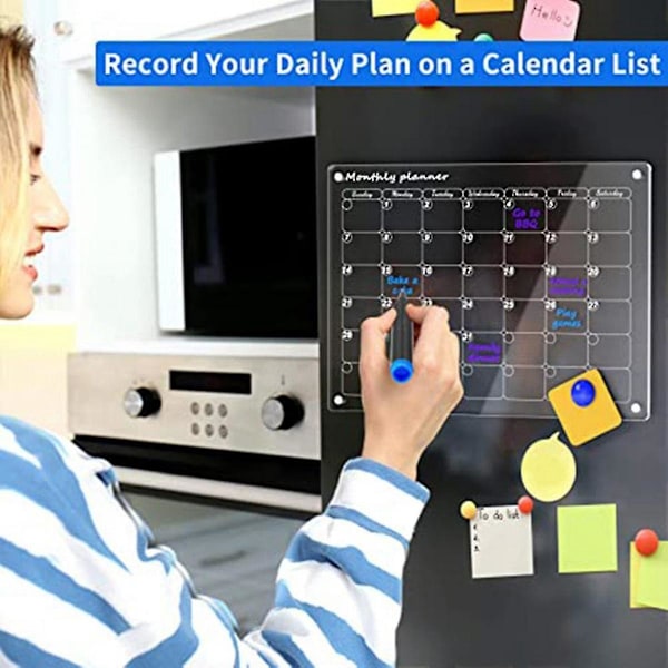 Svart Fredag Magnetisk Akrylkalender Kompatibel Kylskåp Torrtorkningsbräda Kalender Kompatibel Kylskåp, Återanvändbar Planerare, Present Fo