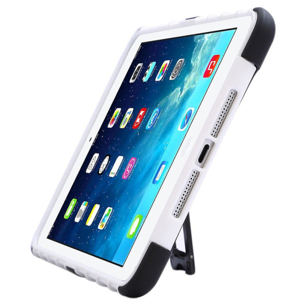 For iPad Mini 1. generasjon Hybrid Sterk Støtsikker Heavy Duty Hvit Stativ Etui Deksel