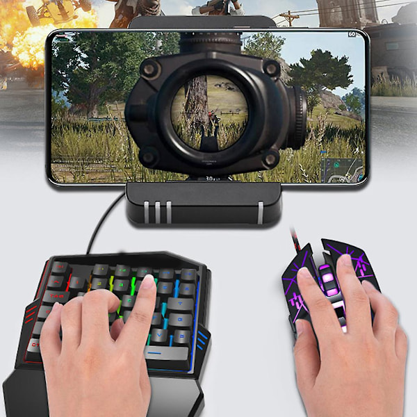 Gamingtangentbord Enhand Rgb Ljusstarka Bakgrundsbelysning SpelTangentbord För Spel