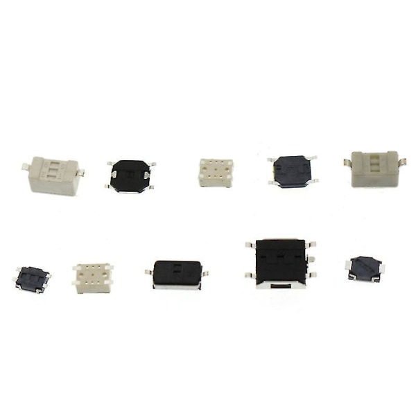 250 st 10 typer taktila tryckknappsbrytare bil R-emote Controller Kit Set Diy verktyg tillbehör med sorterad förvaringslåda bärbar