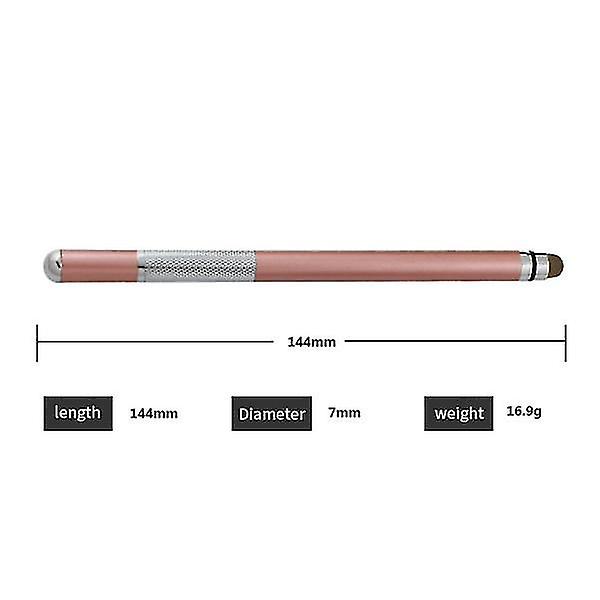 2 in 1 kapasitiivinen kynä, jossa on erittäin herkkä vaaleanpunainen