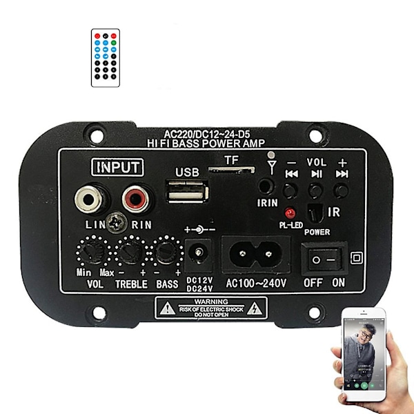 Usb Tf -soitin Subwoofer -vahvistinkortti Bluetooth-yhteensopiva tukee matkapuhelinta