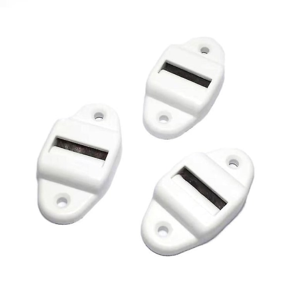 6 st Traverse Rod Slides Gardin Ersättning Vit Plast Snap-in Traverser Slides Fönster Dörr Dusch Gardin Tillbehör