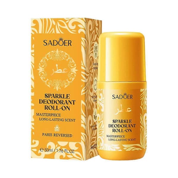 SADOER Deodorant Roll-On - 24H Luktkontroll Sammetrosdoft Resekompakt Sparkling 1pcs