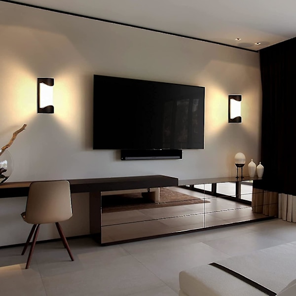Vägglampa inomhus/utomhus LED 10W Vattentät IP65 i aluminium Antracit Belysning Dekoration 3000K Varmvitt Utomhuslampa för vardagsrum Korridor