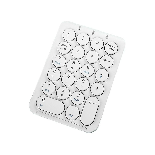 Langaton numeronäppäimistö Bluetooth-numeerinen näppäimistö Pyöreät näppäimet Numpad 22 näppäintä Ladattava numeronäppäimistö