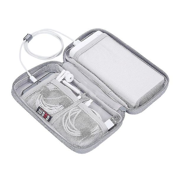 Holdbar Polyester Powerbank-pose med oppbevaringspose Mini Protable Reisebeskyttende Bæreveskepakke for øretelefoner Mobiltelefoner Datakabel Harddisk-enhet