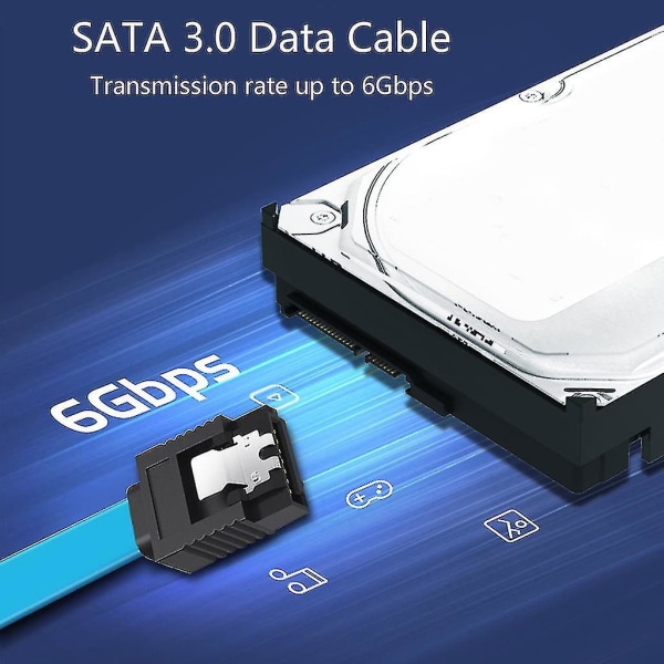 Iii 3.0 kabel 6gbps 90 grader/ lige HDD Sdd datakabel til harddisk