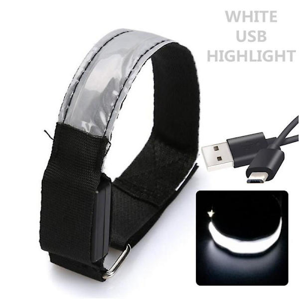 Uusi LED-valoarmband, USB-lataus, LED-valo, yöjuoksuarmband aikuisille