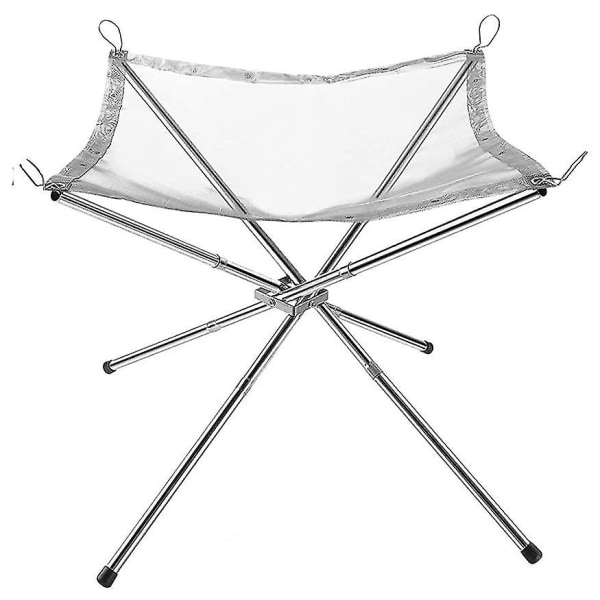 Bærbare ildskåle, Camping sammenklappelig rustfrit stål ildkurv, Rustfrit stål mesh pejs, Udendørs ildsted til udendørs, terrasse, camping, grill