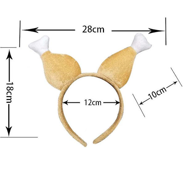 Thanksgiving Kalkun Hodebånd Morsom Stor Kylling Hode Spenne Cosplay Fest Scene Ytelse Rekvisitter Thanksgiving Kalkun Hode Spenne