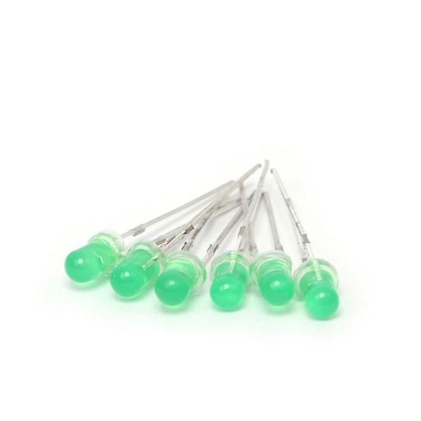 300 stk. LED-lysdiode 3mm grøn assorteret sæt superlysemitterende lysdioder