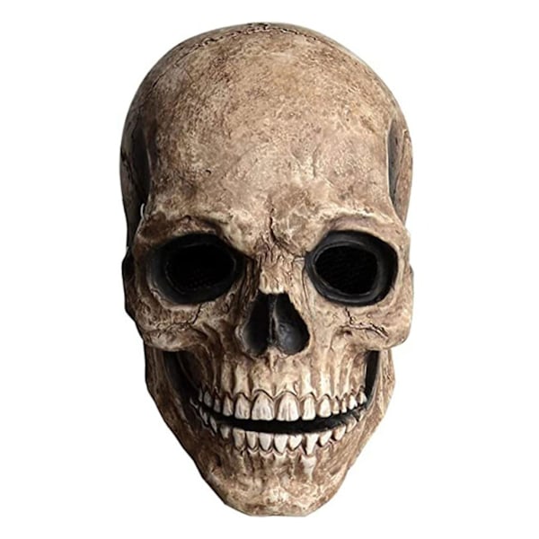 Uhyggelig Halloween Full Face Hovedskal Maske Med Bevægelig Kæbe Scary Latex Hjelm Mov