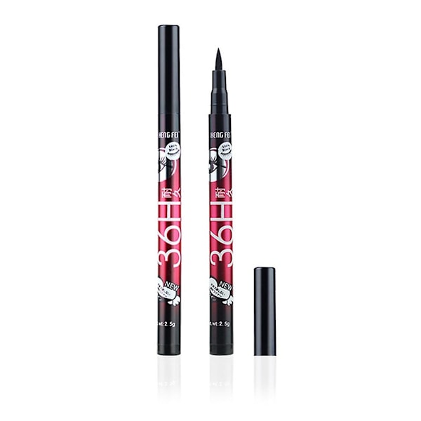1 st svart flytande eyeliner Snabbtorkande Vattentät Långvarig Flytande Eyeliner Penna Eyeliner
