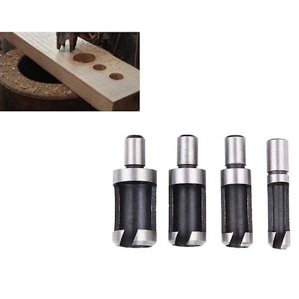 10 st Fassformade Korkstansar Chamfer Cutter Borrbitar Countersunk Bit Borr 1/4 tum Hexagonnyckel