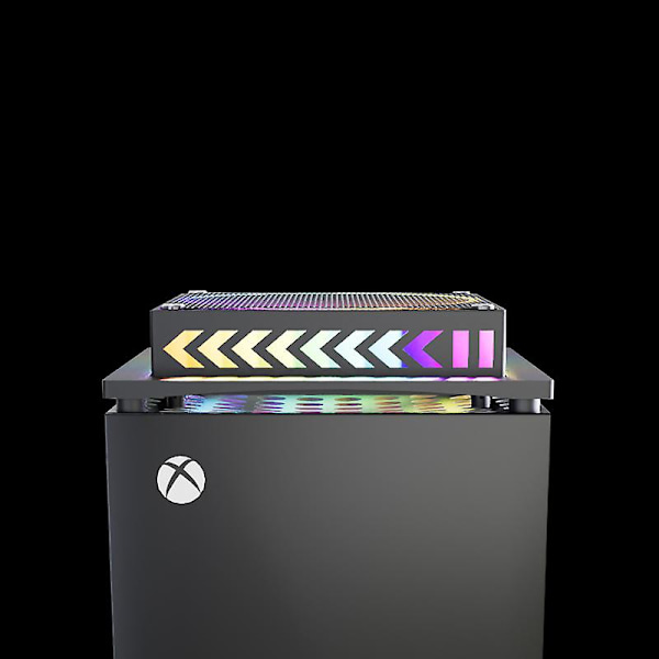 Køleventilator kompatibel med Xbox Series X, med LED-lys, anti-støv metalnet ventilator eksternt kølesystem