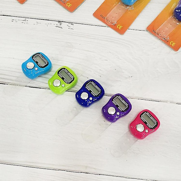 Finger Counter Clickers, 5-pak Nulstillelige Håndtællere