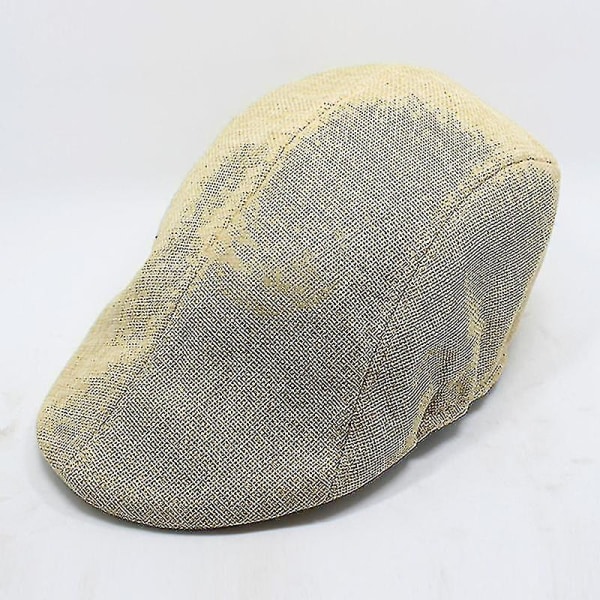 Hmwy-vintage Mænd Kvinder Ivy Flade Kasketter Gatsby Newsboy Linen Baseket Cabbie Driving Hat