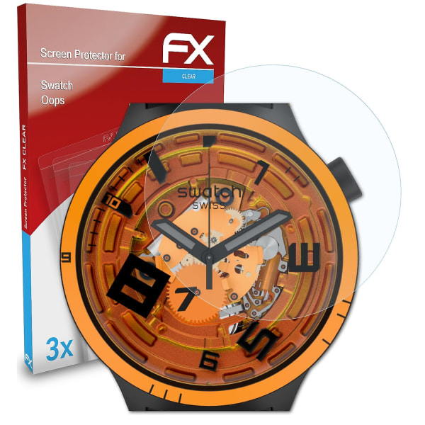 atFoliX 3x beskyttelsesfolie kompatibel med Swatch Ups Displaybeskyttelsesfolie klar