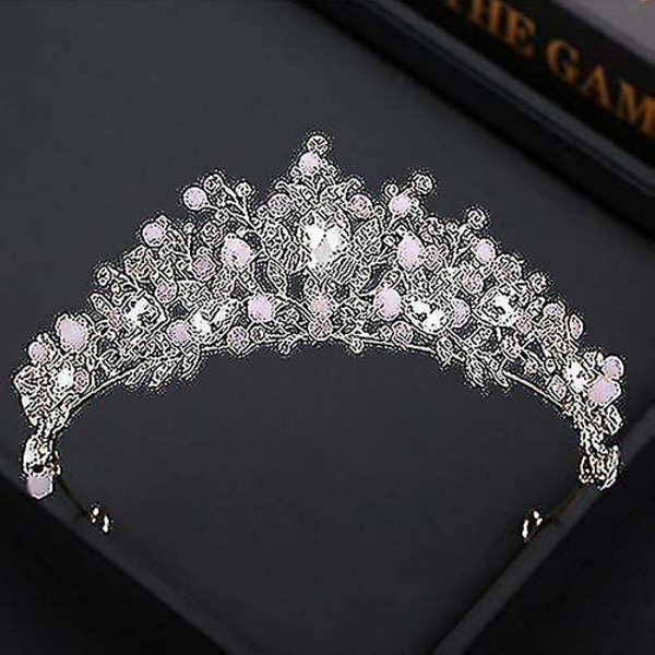 Tyttöjen kristalli tiara prinsessa-asu kruunupääpanta morsiamen häät käsintehdyt hiukset
