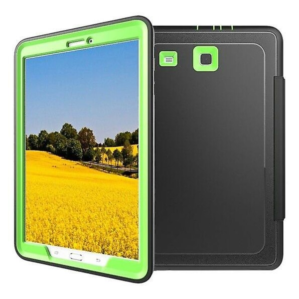 Grønn støtsikker veske og smart deksel til Samsung Galaxy Tab E 9,6" T560 julegave