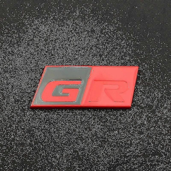 3D-metalli GR-logo auton etuosäleikän embleemi ja takaluukun tarra Toyota Yaris Ch R Rav4 Corolla Revo Hilux GR Sport -tarvikkeille gr red