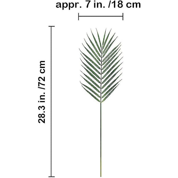 8 stk kunstige Areca palmeblader stilker kunstige palmeblader planter kunstige Monstera blader for palmesøndag bryllupsfest