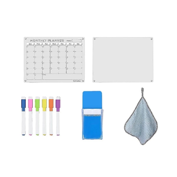 Magnetic Acrylic Calendar For Fridge Clear Fridge Calendar And Memo Magnetic Planning Boards Set Co