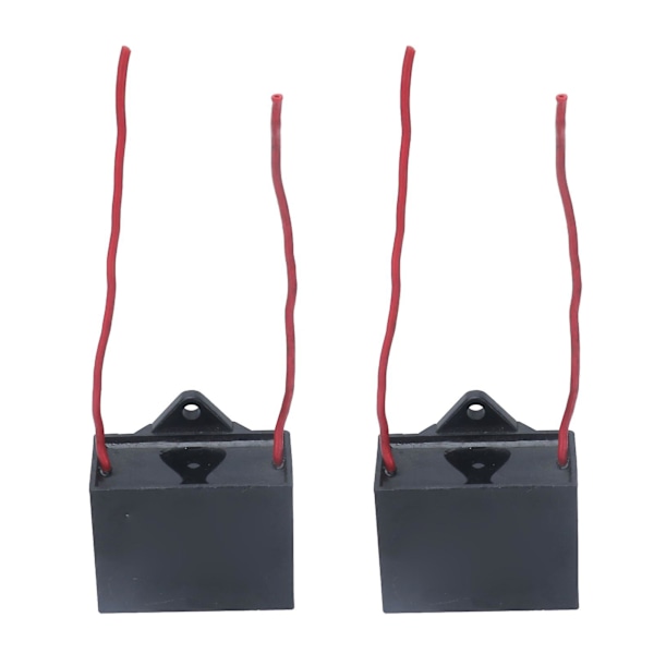CBB61 loftsventilator kondensator 2 ledning 25UF 250VAC med 14cm ledningslængde, startkomponent (2stk)