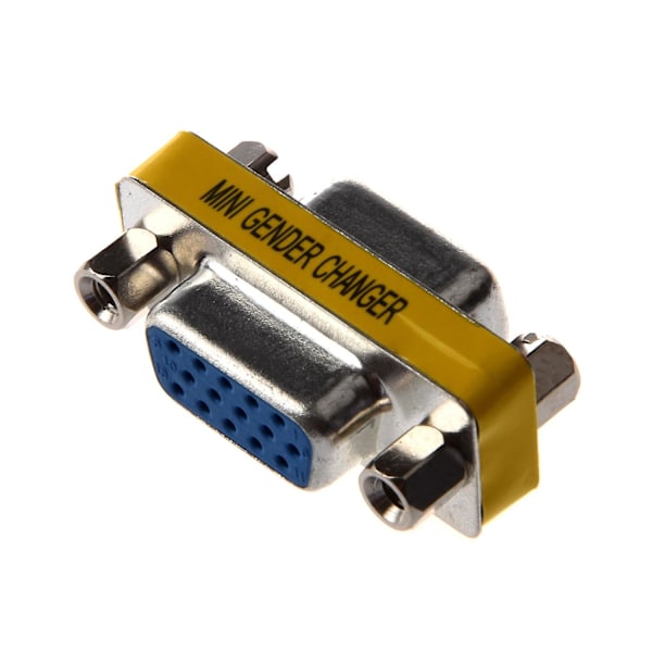 Hd15 (vga) hunn / Hd15 (vga) hunn, Vga Mini kjønnsskifter (for PC)