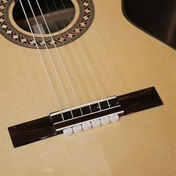 14x gitarstreng E-akkordbånd for strengeinstrumenter Akustiske gitardeler tilbehør, hvit